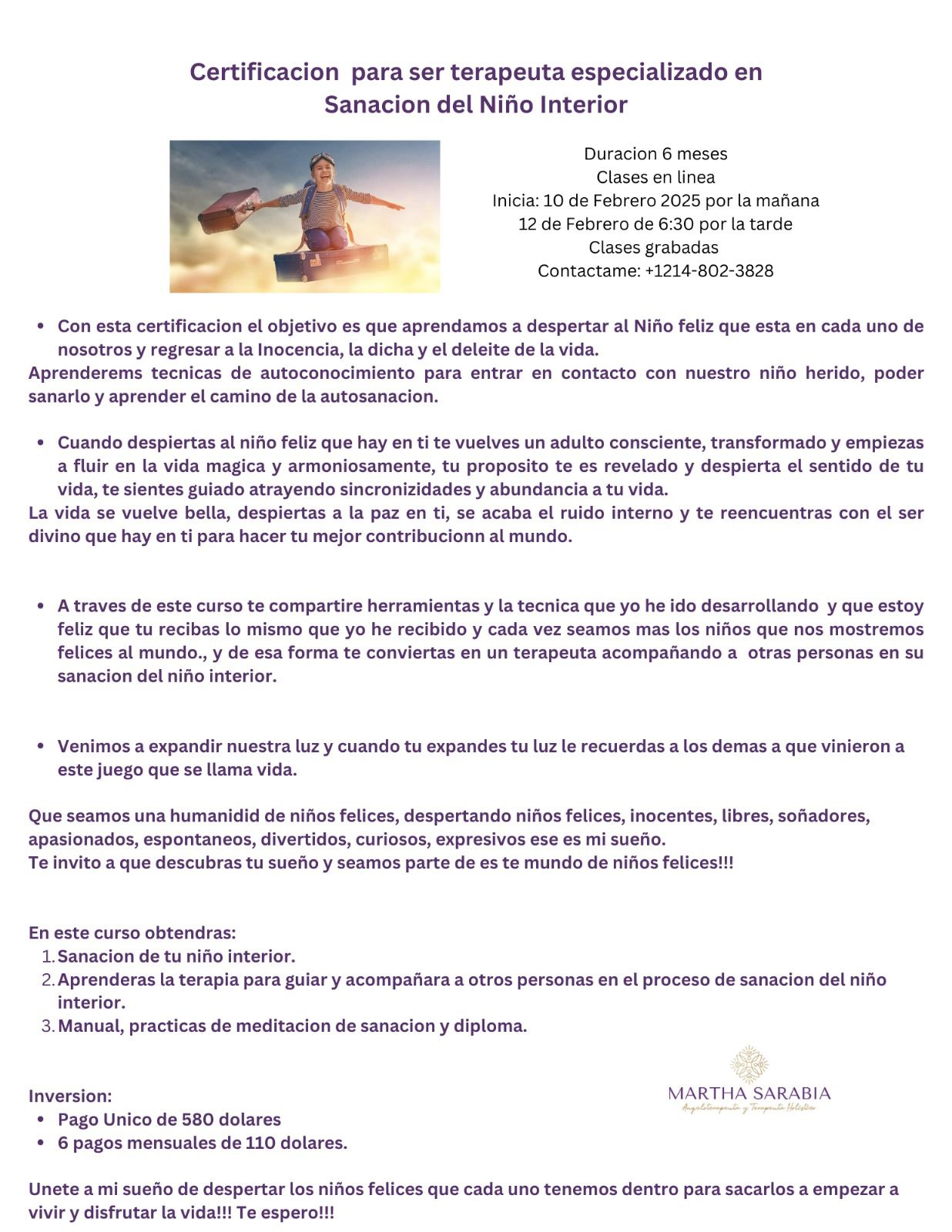 Certificacion Del Niño Interior - Pago 6 Meses Sin Intereses