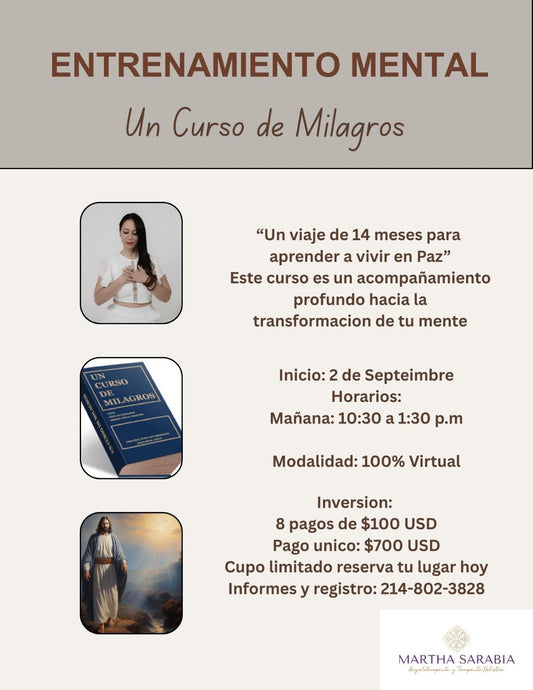 Entrenamiento Mental para Vivir en Paz - Pago Unico