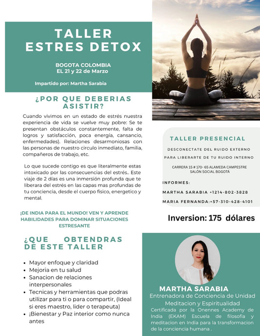 Taller Presencial: Estrés Detox Colombia 2026